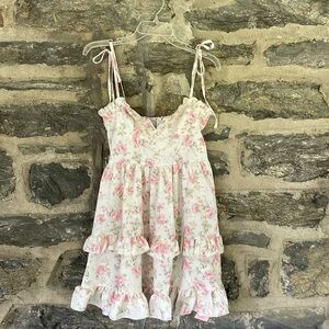 Pink floral sundress